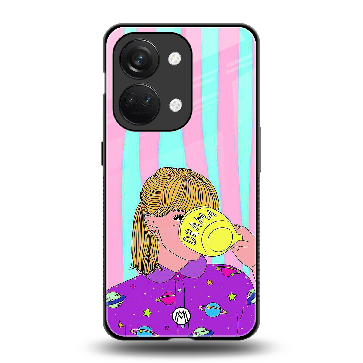 dramateacal girl back phone cover | glass case for oneplus nord 3