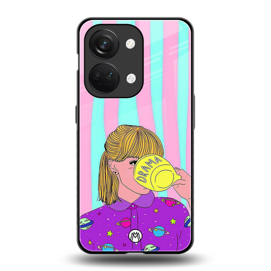 dramateacal girl back phone cover | glass case for oneplus nord 3
