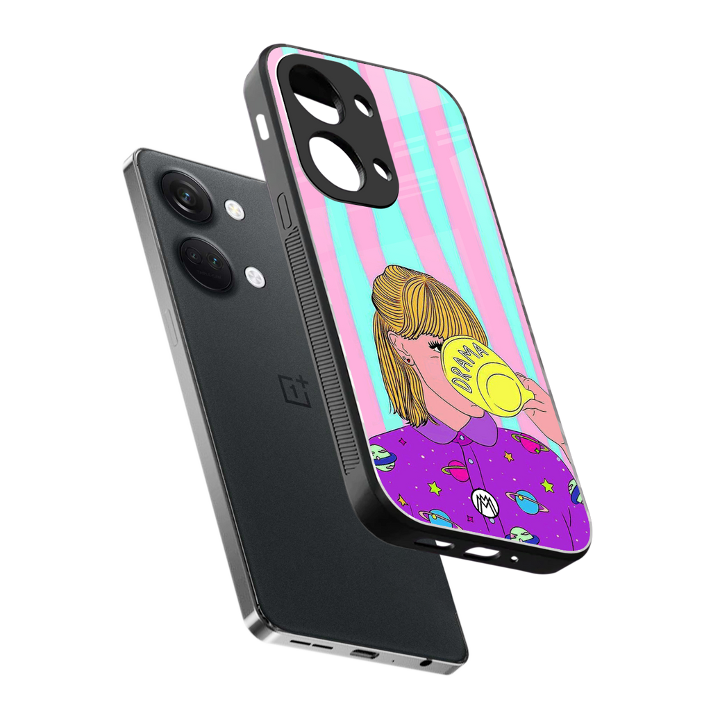 dramateacal girl back phone cover | glass case for oneplus nord 3