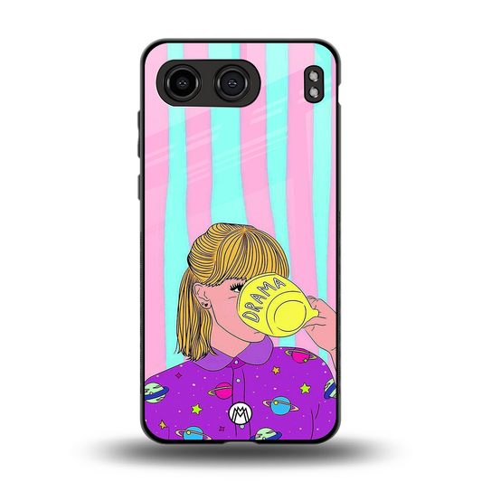 dramateacal girl back phone cover | glass case for oneplus nord 4
