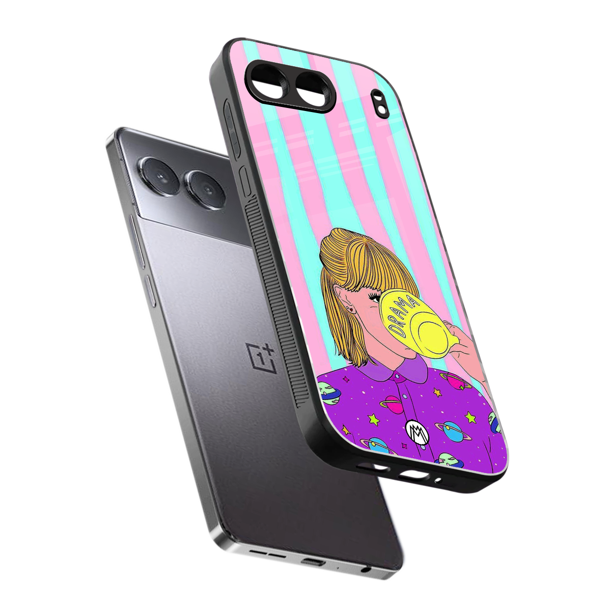 dramateacal girl back phone cover | glass case for oneplus nord 4