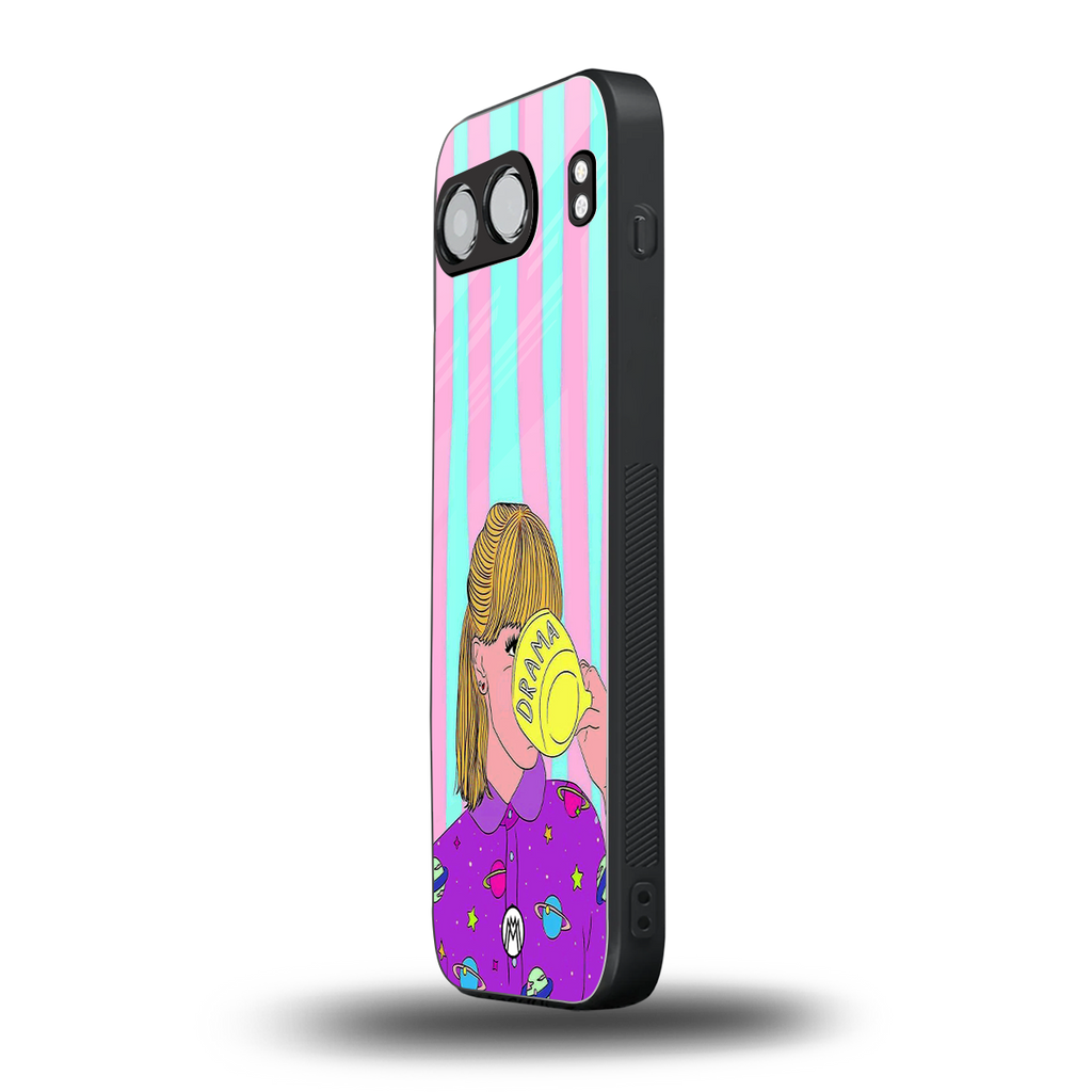 dramateacal girl back phone cover | glass case for oneplus nord 4