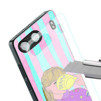 dramateacal girl back phone cover | glass case for oneplus nord 4