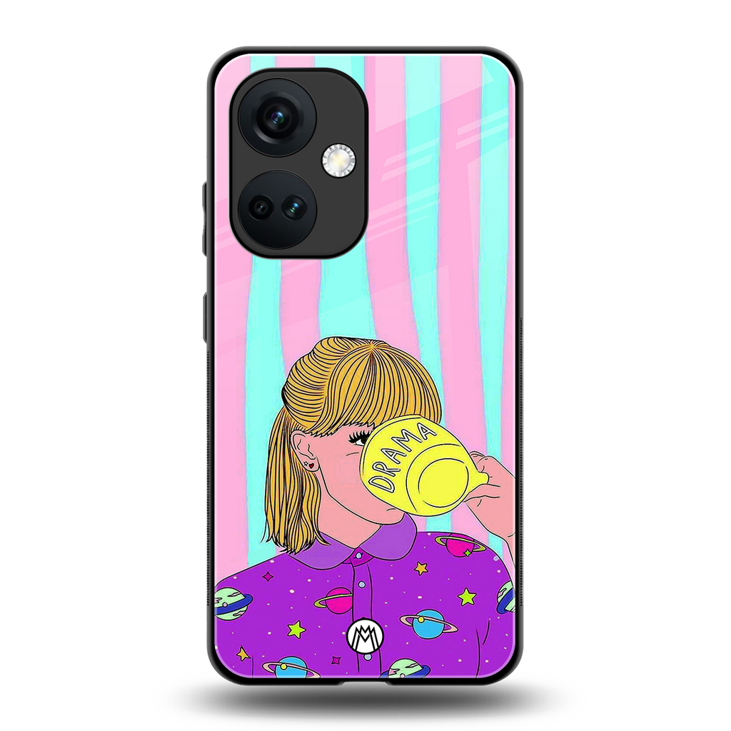 dramateacal girl back phone cover | glass case for oneplus nord ce 3