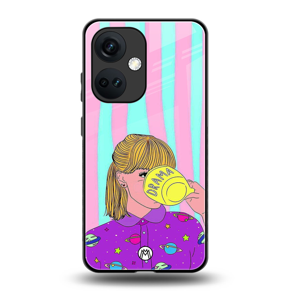 dramateacal girl back phone cover | glass case for oneplus nord ce 3