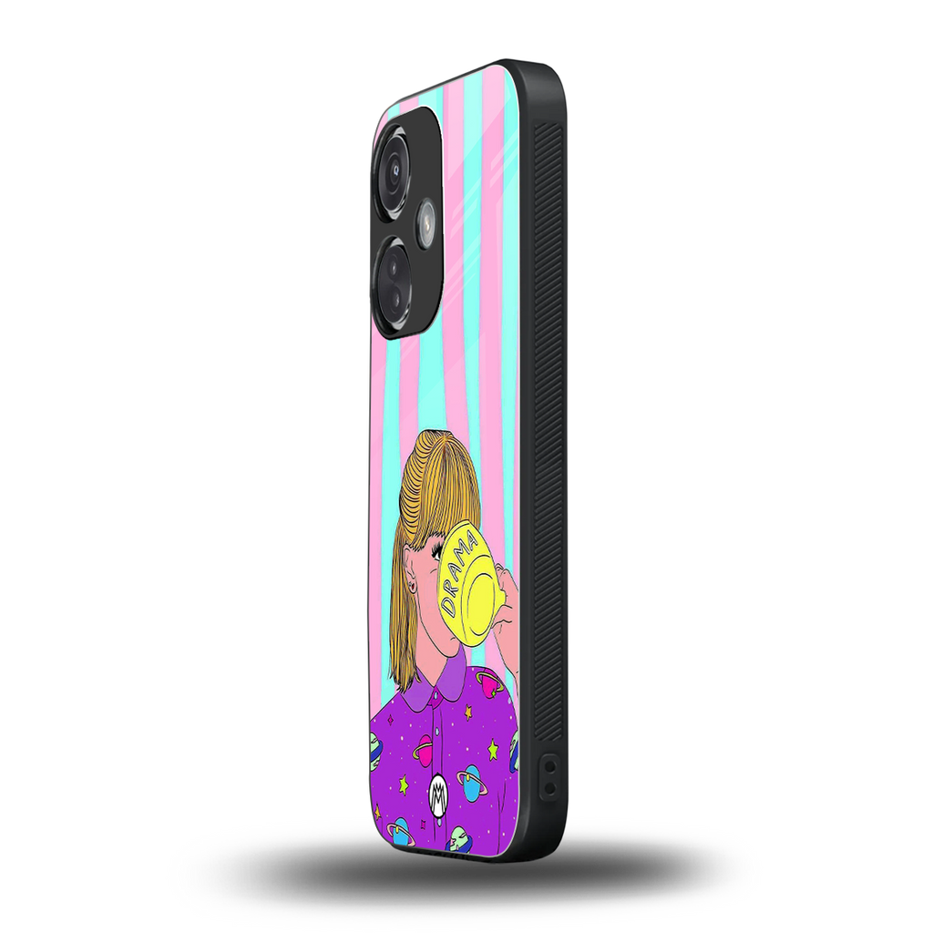 dramateacal girl back phone cover | glass case for oneplus nord ce 3