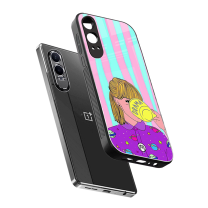 dramateacal girl back phone cover | glass case for oneplus nord ce 4 lite