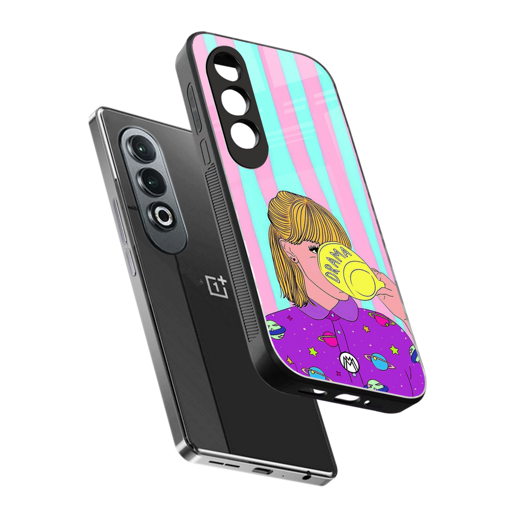 dramateacal girl back phone cover | glass case for oneplus nord ce 4