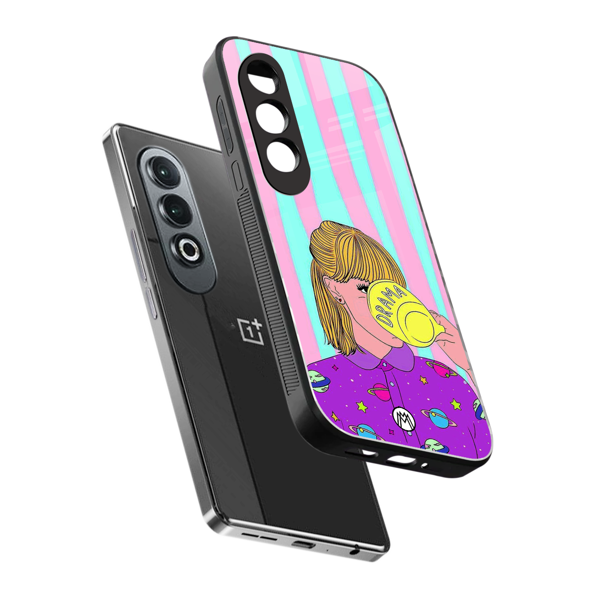 dramateacal girl back phone cover | glass case for oneplus nord ce 4