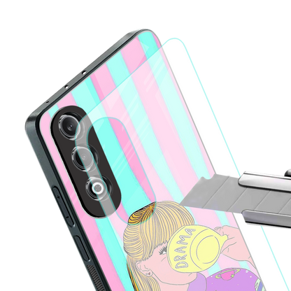 dramateacal girl back phone cover | glass case for oneplus nord ce 4