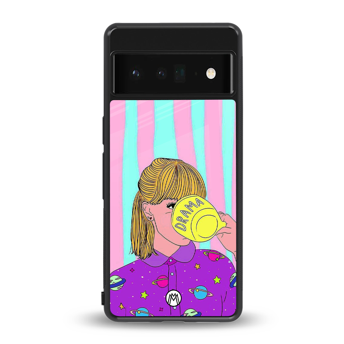 dramateacal girl back phone cover | glass case for google pixel 6 pro