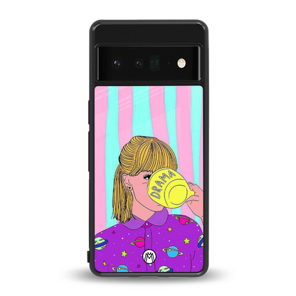 dramateacal girl back phone cover | glass case for google pixel 6 pro