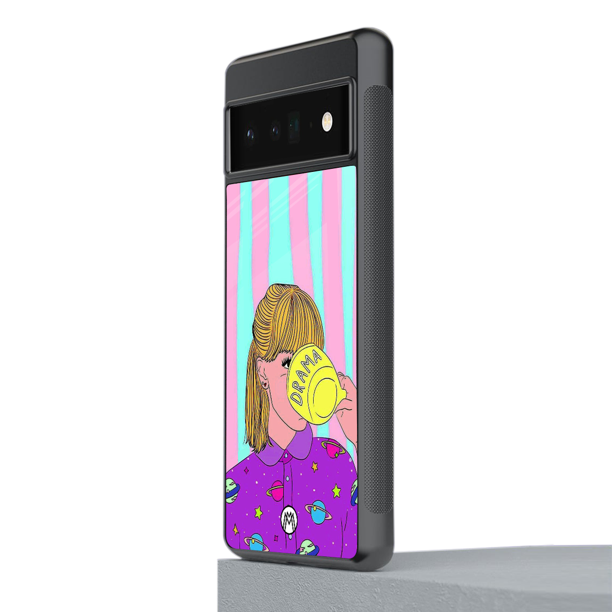 dramateacal girl back phone cover | glass case for google pixel 6 pro