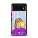 dramateacal girl back phone cover | glass case for google pixel 6