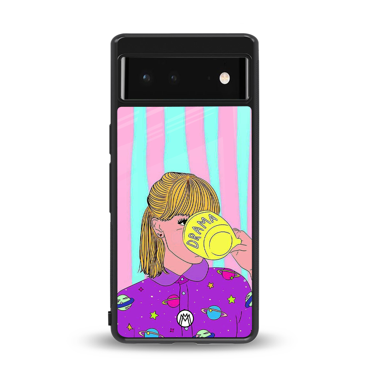 dramateacal girl back phone cover | glass case for google pixel 6