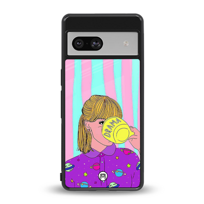 dramateacal girl back phone cover | glass case for Google Pixel 7