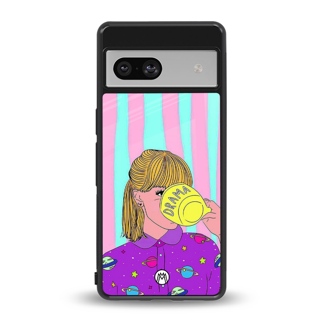dramateacal girl back phone cover | glass case for Google Pixel 7A