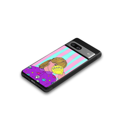 dramateacal girl back phone cover | glass case for Google Pixel 7