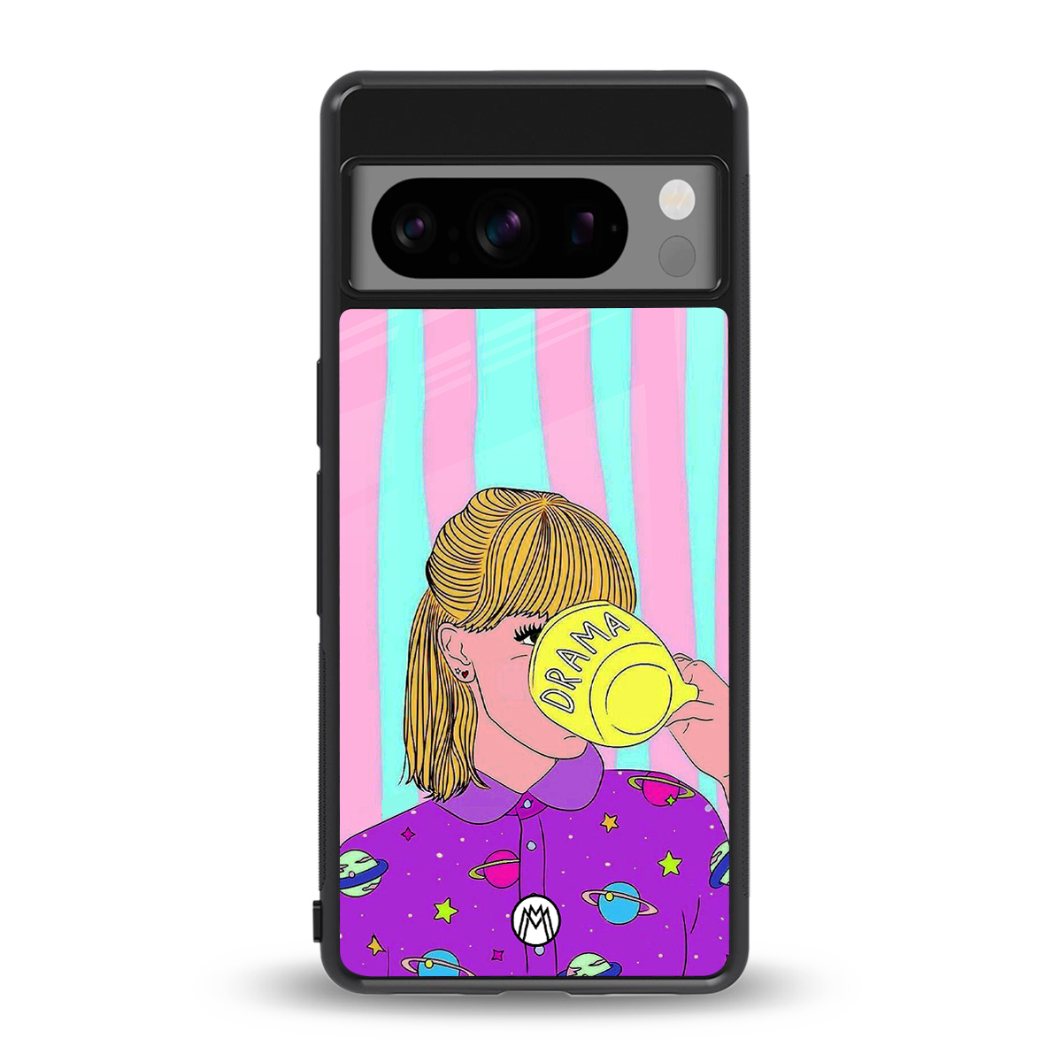 dramateacal girl back phone cover | glass case for google pixel 8 pro