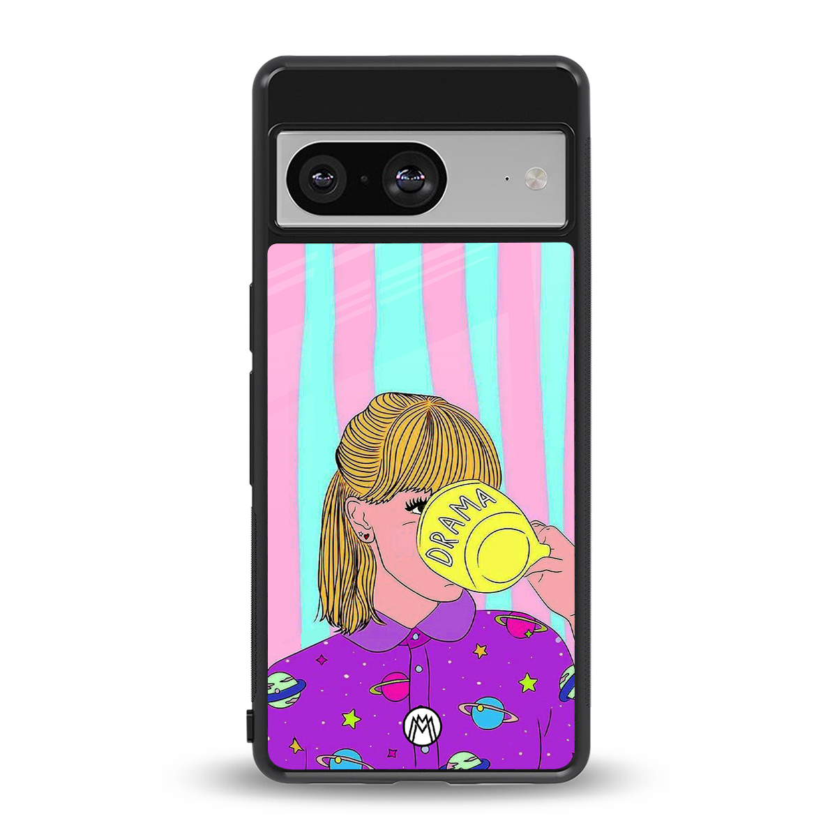 dramateacal girl back phone cover | glass case for Google Pixel 8