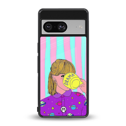 dramateacal girl back phone cover | glass case for Google Pixel 8