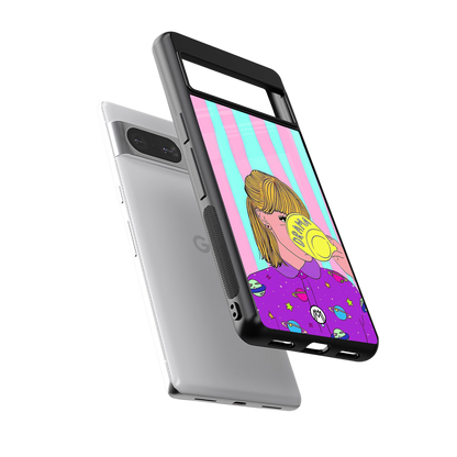 dramateacal girl back phone cover | glass case for Google Pixel 8