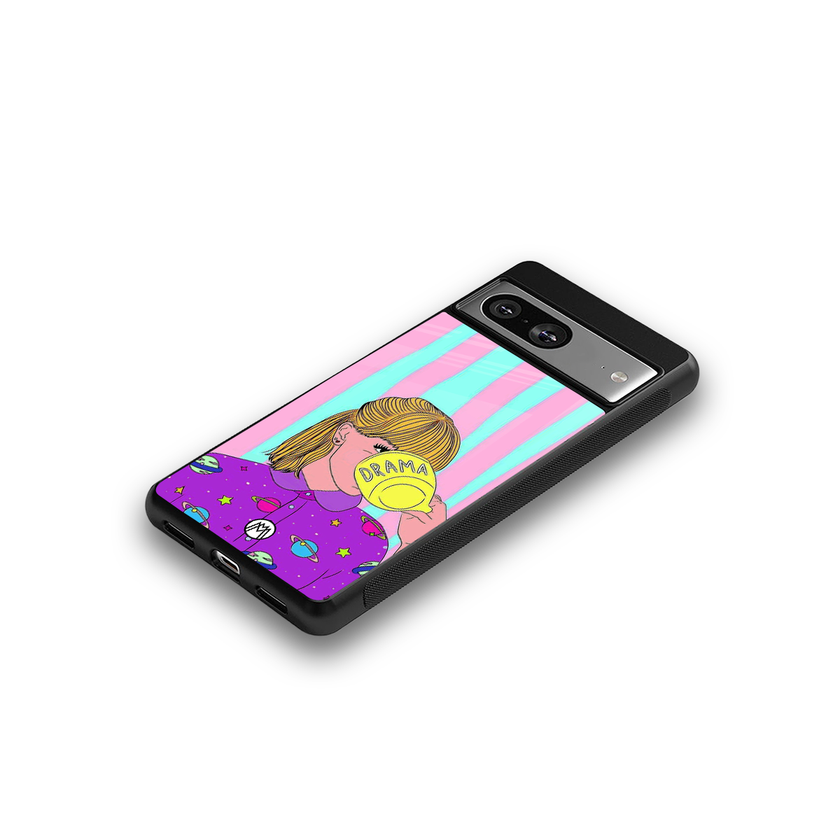 dramateacal girl back phone cover | glass case for Google Pixel 8