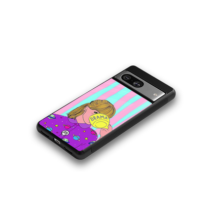 dramateacal girl back phone cover | glass case for Google Pixel 8
