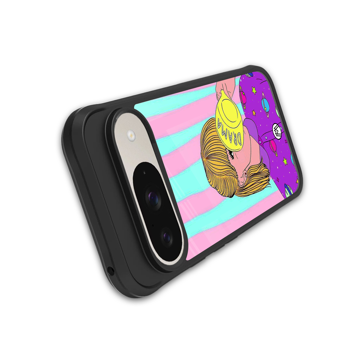 dramateacal girl back phone cover | glass case for google pixel 9