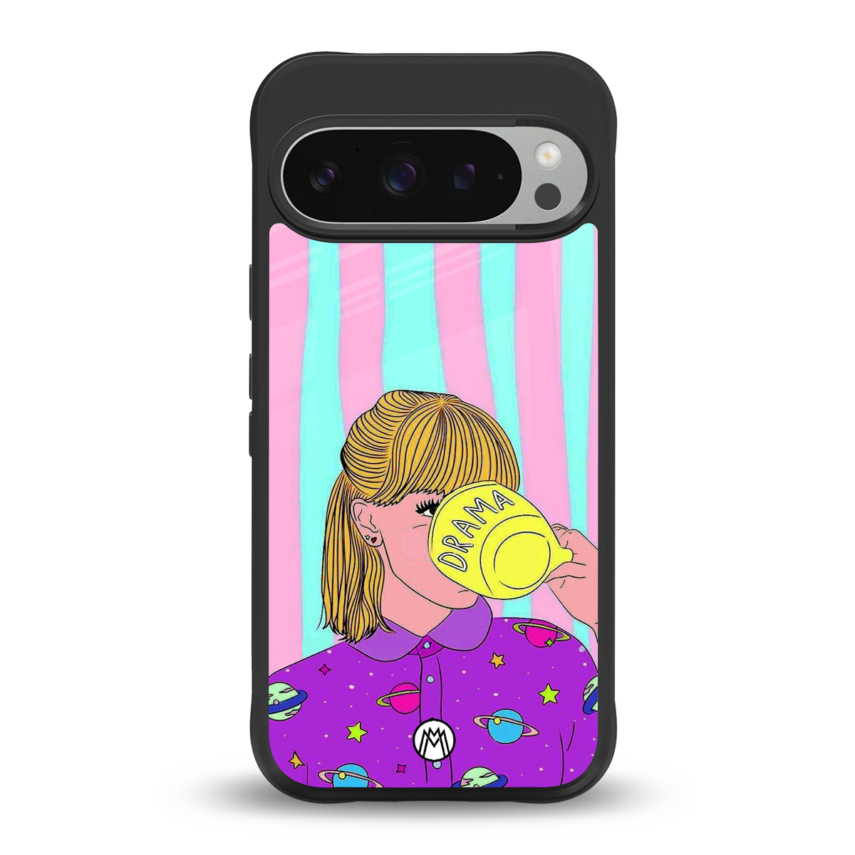 dramateacal girl back phone cover | glass case for google pixel 9 pro xl
