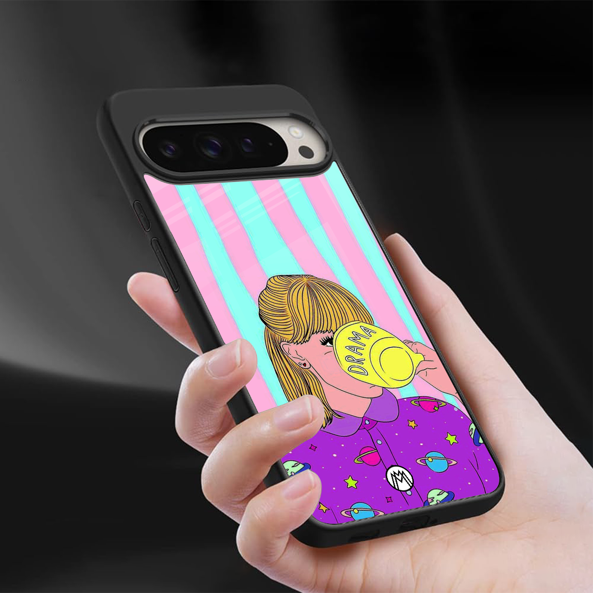 dramateacal girl back phone cover | glass case for google pixel 9 pro xl