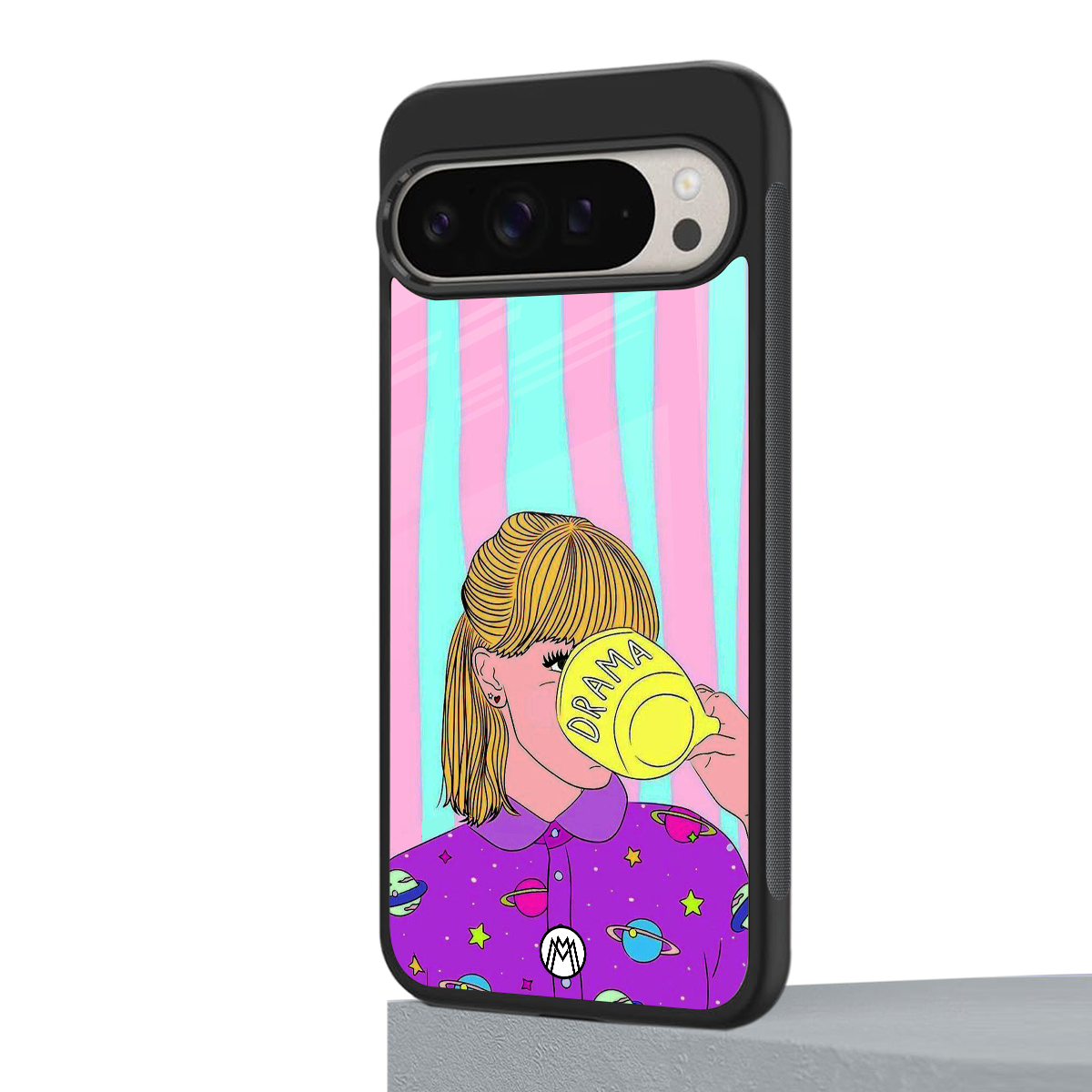 dramateacal girl back phone cover | glass case for google pixel 9 pro xl
