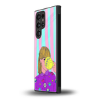 dramateacal girl back phone cover | glass case for samsung galaxy s24 ultra