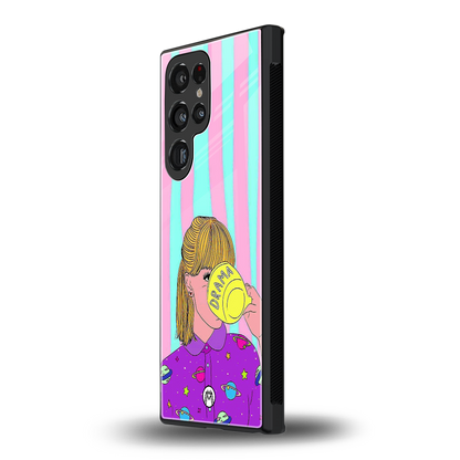 dramateacal girl back phone cover | glass case for samsung galaxy s24 ultra