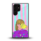 dramateacal girl back phone cover | glass case for samsung galaxy s25 ultra