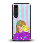 dramateacal girl back phone cover | glass case for samsung galaxy s24