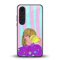 dramateacal girl back phone cover | glass case for samsung galaxy s24 fe