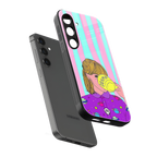 dramateacal girl back phone cover | glass case for samsung galaxy s24 fe