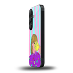 dramateacal girl back phone cover | glass case for samsung galaxy s24 fe
