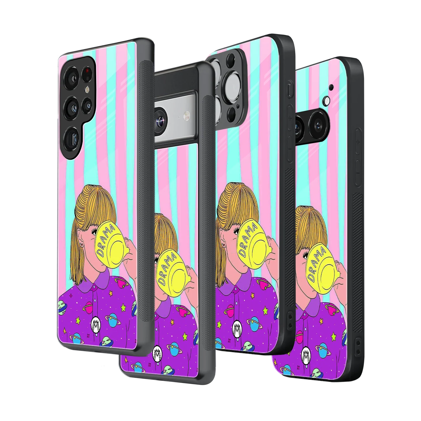 Stylish Glass Back Case for All Smartphones – iPhone, Samsung, OnePlus, Pixel, Redmi, Oppo, Vivo, Motorola