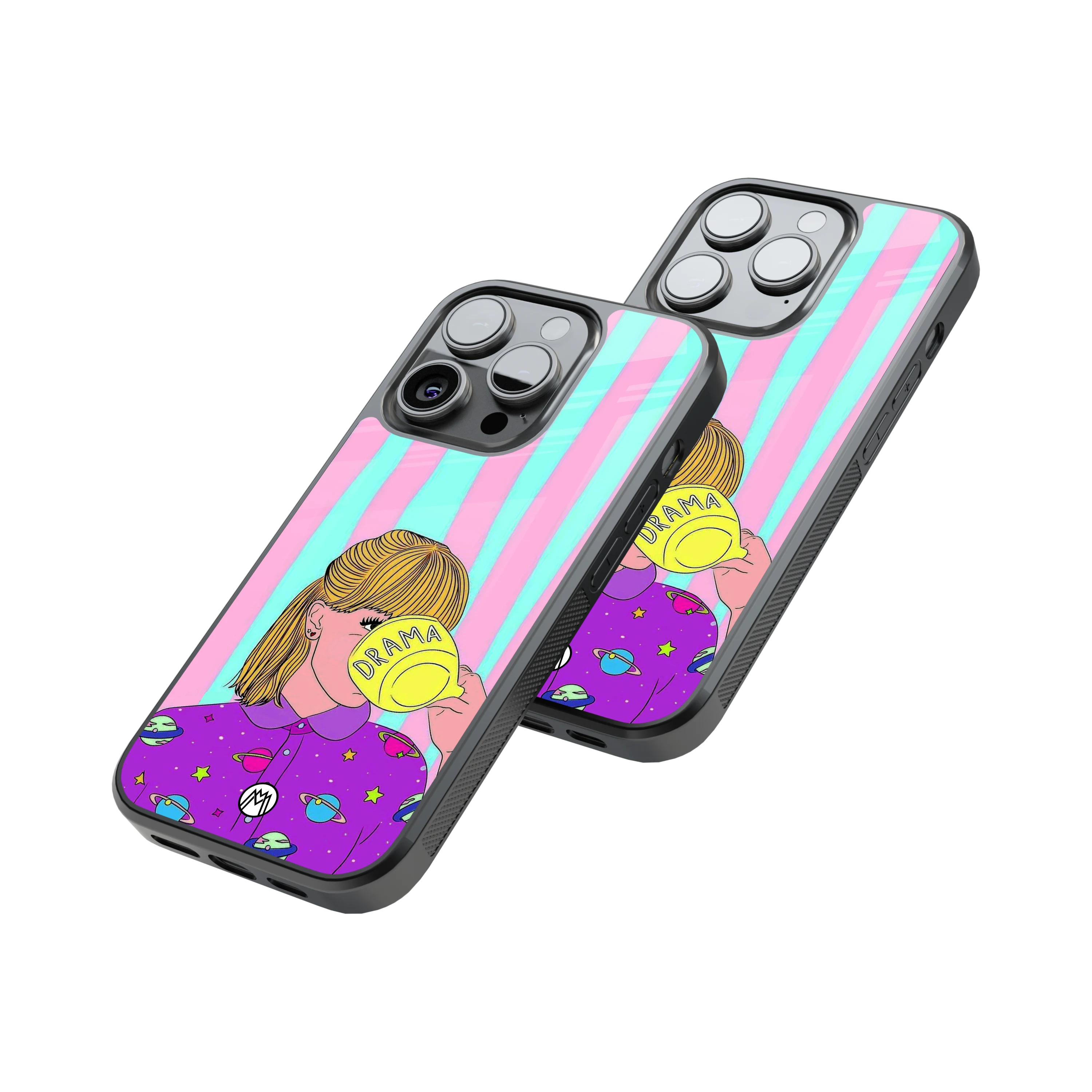 Protective Glass Back Phone Case Compatible with iPhone, Samsung, OnePlus, Pixel & More