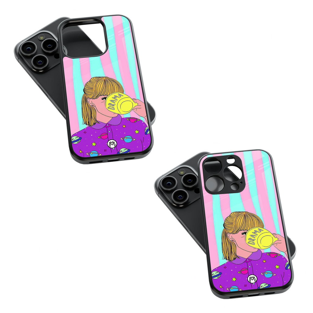 Trendy Glass Back Mobile Case for iPhone, Samsung, Redmi, OnePlus, Google Pixel, Motorola