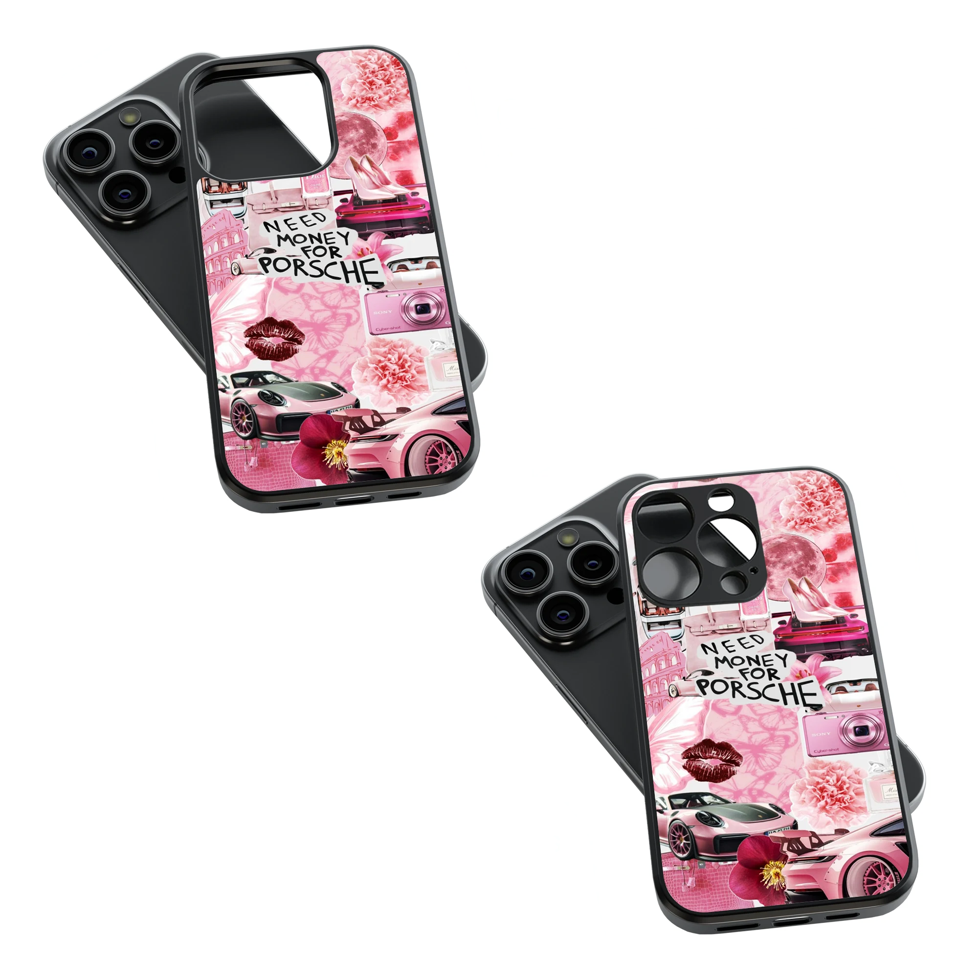 Trendy Glass Back Mobile Case for iPhone, Samsung, Redmi, OnePlus, Google Pixel, Motorola