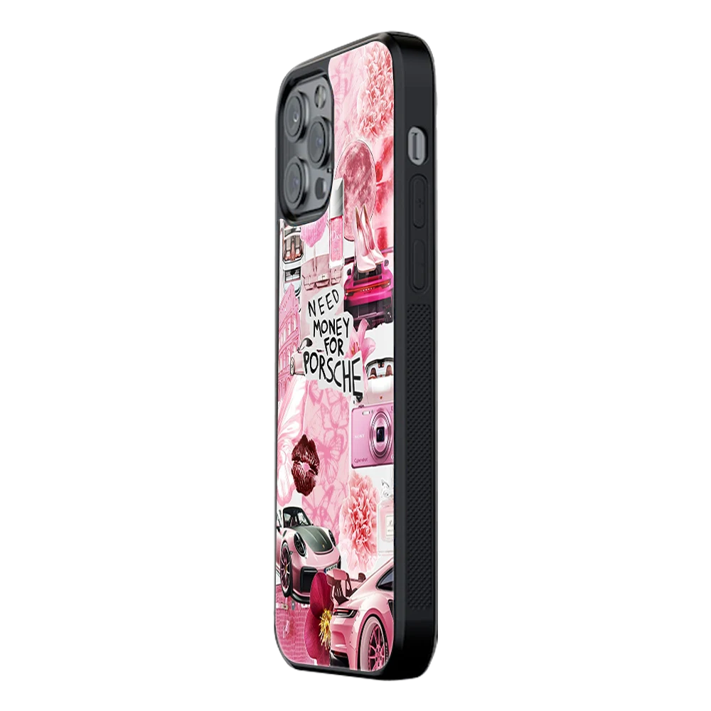 Slim Glass Back Phone Case for Multiple Brands iPhone, Samsung, Redmi, OnePlus, Oppo, Vivo