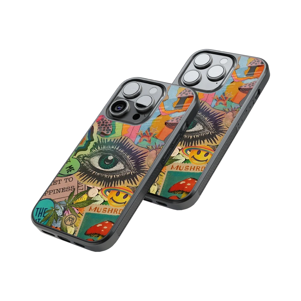 Protective Glass Back Phone Case Compatible with iPhone, Samsung, OnePlus, Pixel & More