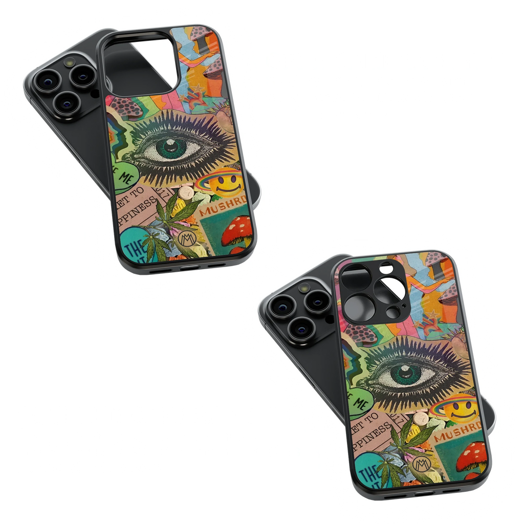 Trendy Glass Back Mobile Case for iPhone, Samsung, Redmi, OnePlus, Google Pixel, Motorola