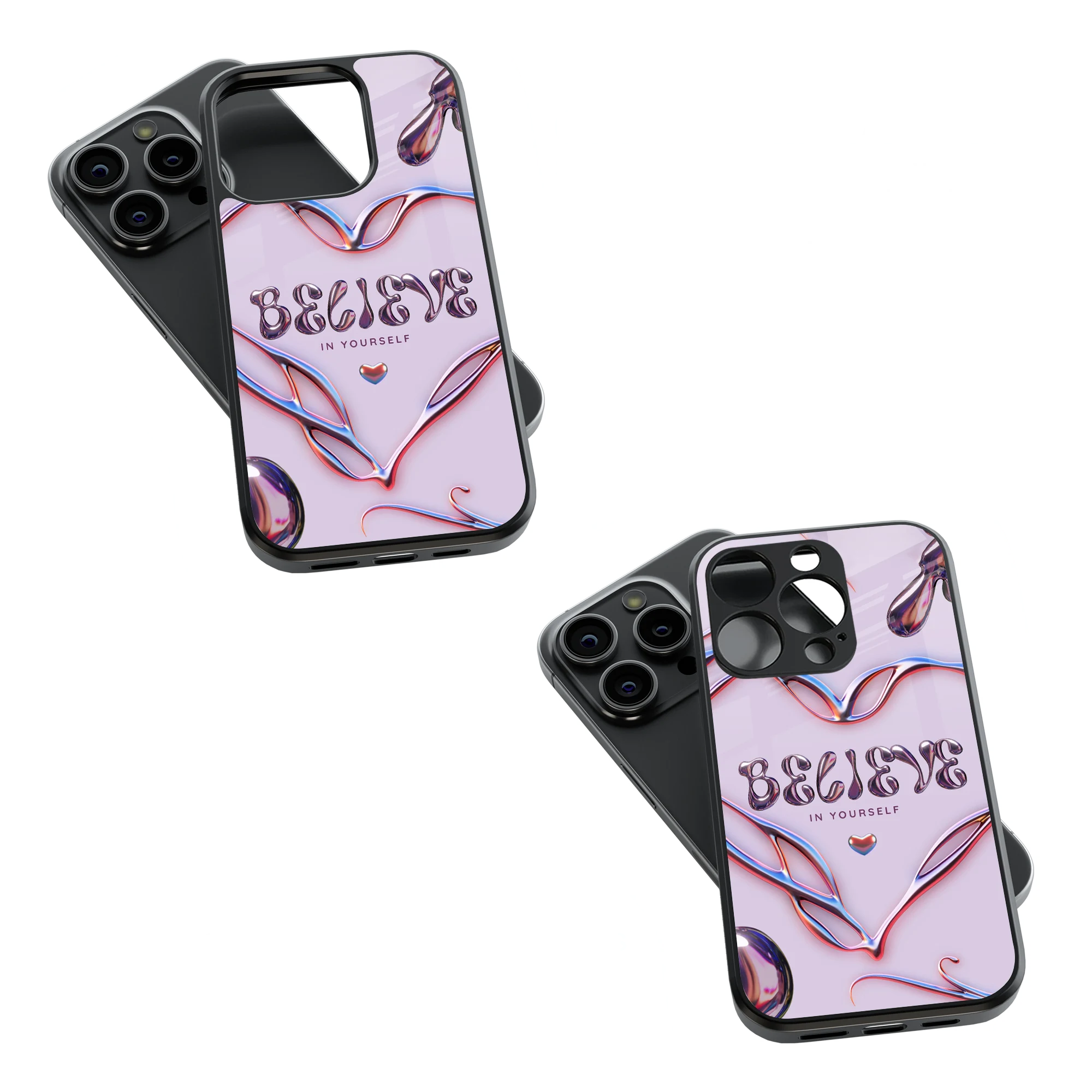 Trendy Glass Back Mobile Case for iPhone, Samsung, Redmi, OnePlus, Google Pixel, Motorola