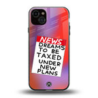 dreams to be taxed back phone cover | glass case for iphone 14 plus