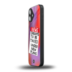dreams to be taxed back phone cover | glass case for iphone 16 plus