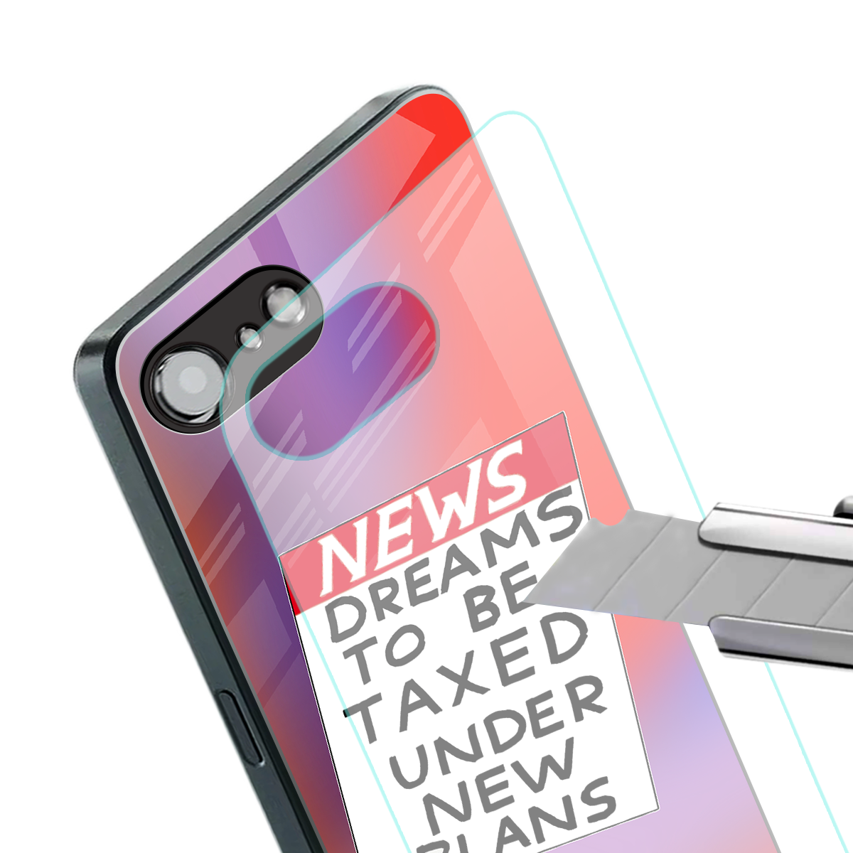 dreams to be taxed back phone cover | glass case for iphone 16e